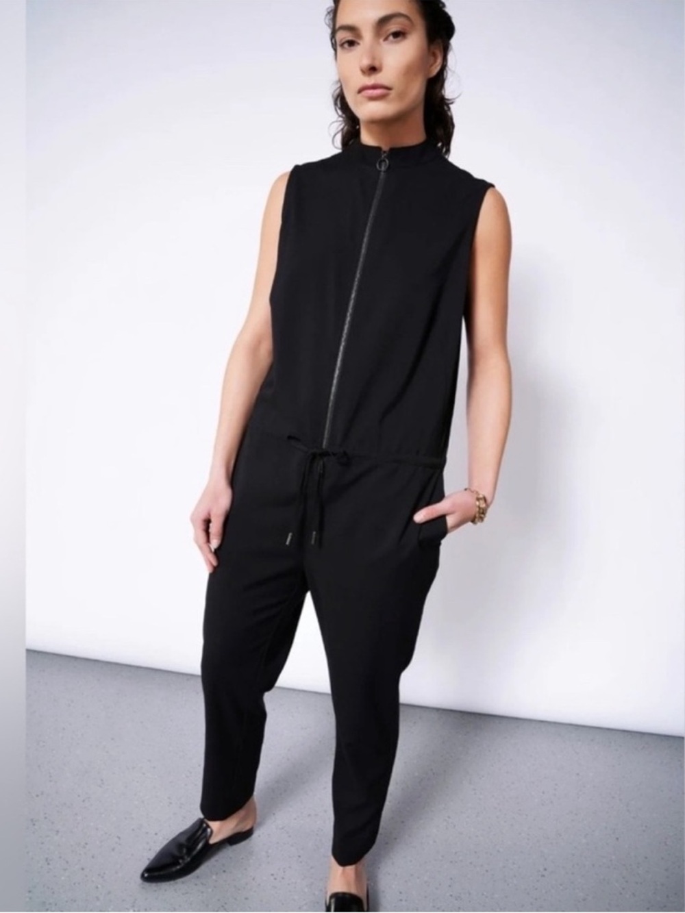 Wildfang the empower sleeveless black jumpsuit